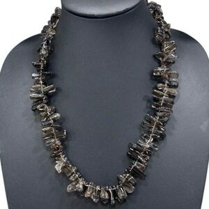 Natural Gemstone Beaded
Necklace Women's 24"
Smoky Quartz Chip Single Strand